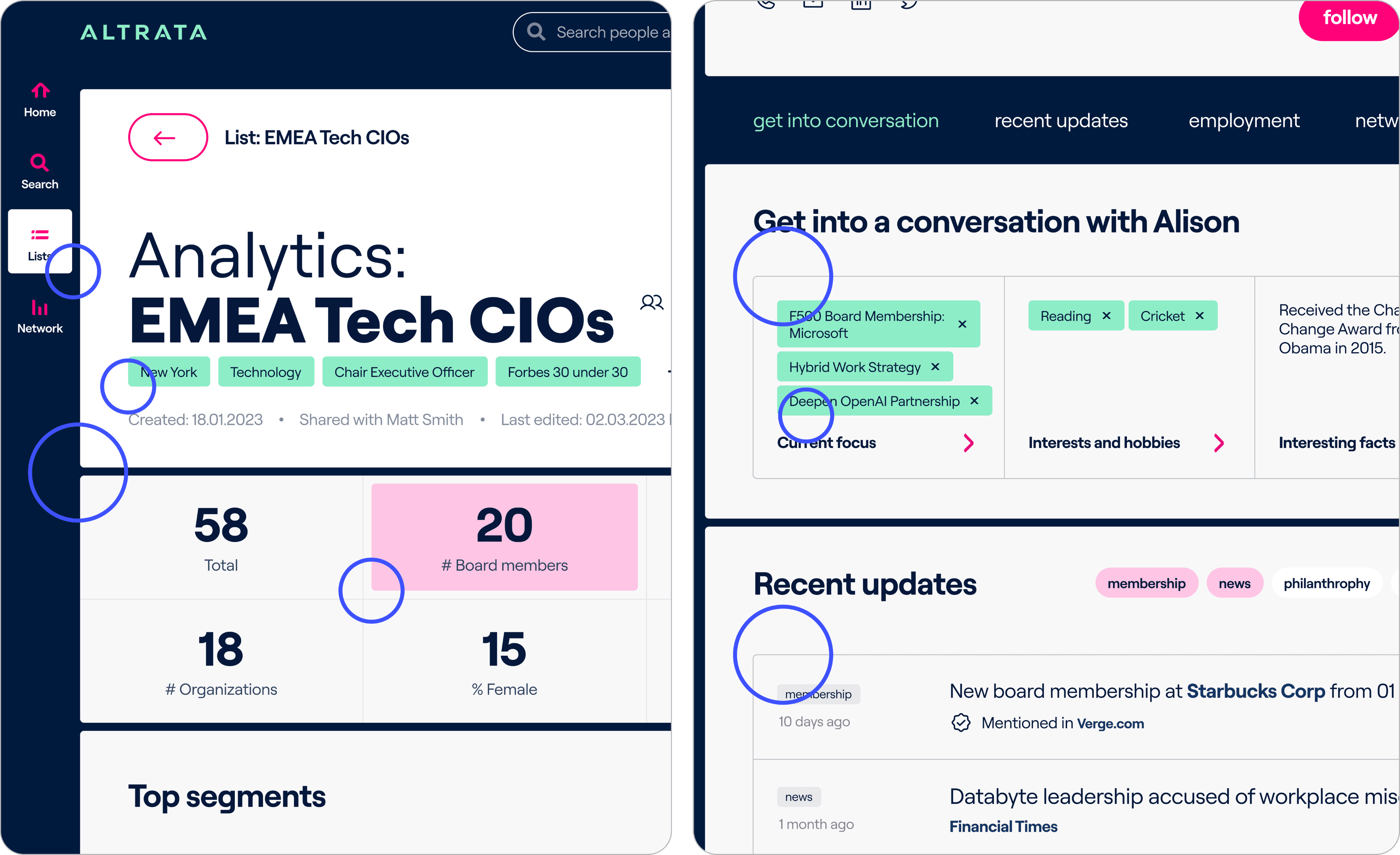 Rounded rectangle and button shape annotations